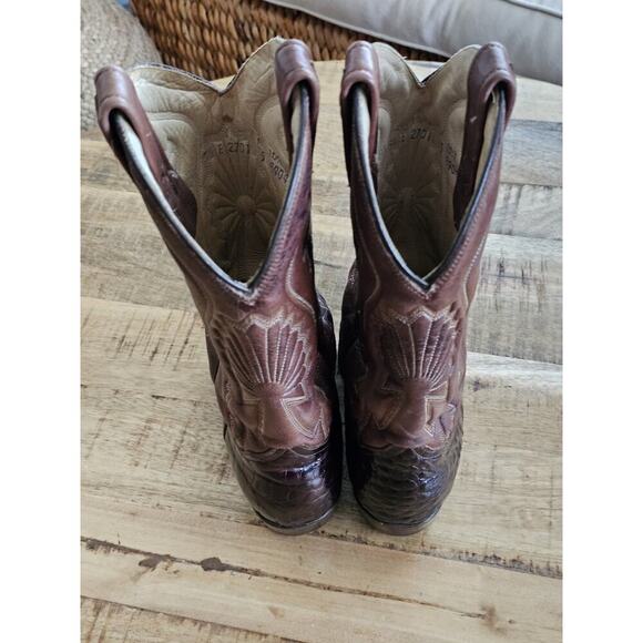 Rudel Rodgers Boots Men's Size 5.5 E Embossed Alligator Western Cowboy - Picture 14 of 16